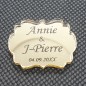 Étiquette dragées plexi Or 18