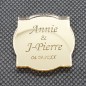 Étiquette dragées plexi Or 15