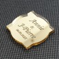Étiquette dragées plexi Or 16