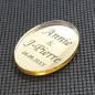 Étiquette dragées plexi Or 20