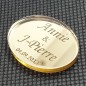 Étiquette dragées plexi Or 19