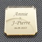 Étiquette dragées plexi Or 22