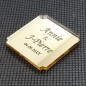 Étiquette dragées plexi Or 22