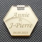 Étiquette dragées plexi Or 25