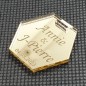 Étiquette dragées plexi Or 25