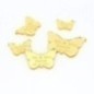 Étiquettes acryliques papillon dorées avec noms de gravure personnalis