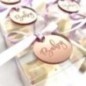 Étiquettes rondes en acrylique avec Logo personnalisé, noms de bébé, baptême, anniversaire, décorations de Table de mariage